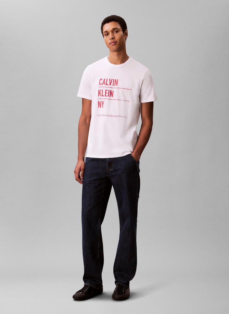 Calvin Klein Jeans 30S Graphic Crew Neck T-Shirt - Image 5